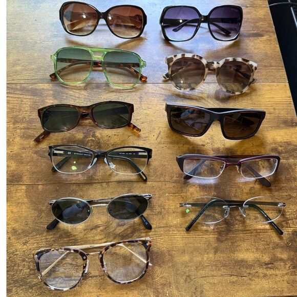 Designer Vintage Sunglasses Eyeglass Lot 11 Pairs Givenchy Lacoste Warby Parker - Picture 1 of 3